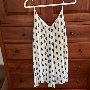 Zara sundress/top white with blue/black medallion print. Fully lined.
